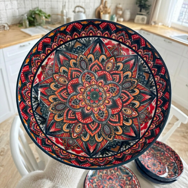 Салатниця XL 2,4 л., Синій 488 фото