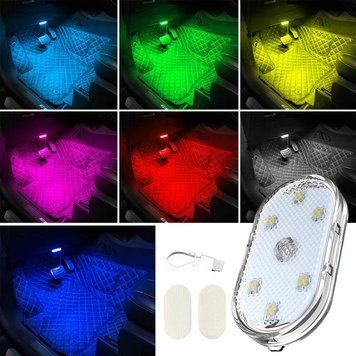 Самоклеючий LED світильник для салону автомобіля 239 фото